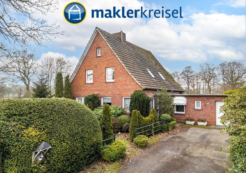 Wittmund: gepflegtes Einfamilienhaus mit Garage in herrlicher Alleinlage am Rande von Leerhafe!